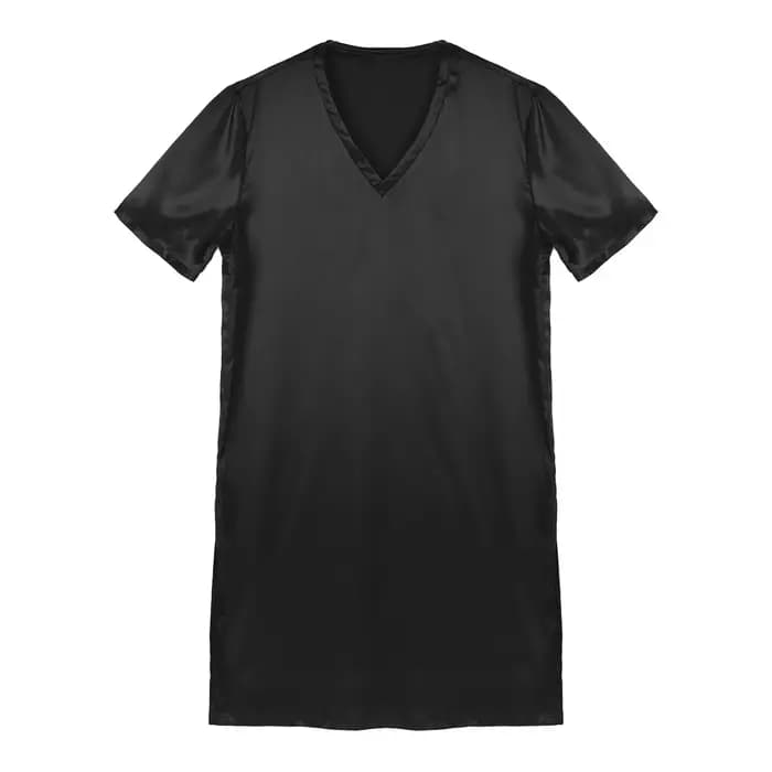 Chemise de nuit en satin doux et soyeux pour hommes et femmes