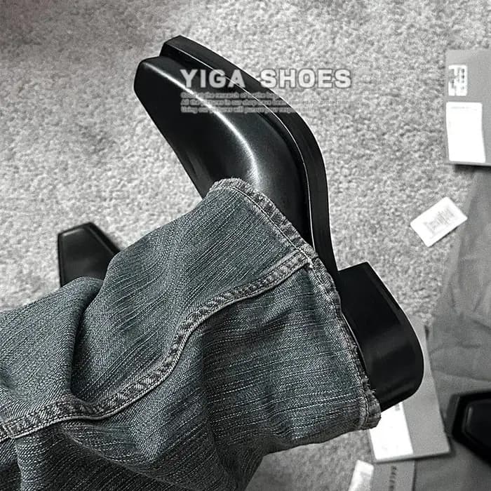 Femmes pantoufles en cuir unisexe décontracté bout pointu demi pantoufle grande taille été bureau sandales mode diapositives chaussures