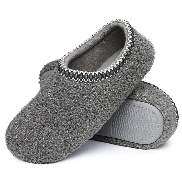 Shevalues hiver moelleux chaussons pour femmes Teddy polaire chambre chaussette chaussures avec semelle en caoutchouc