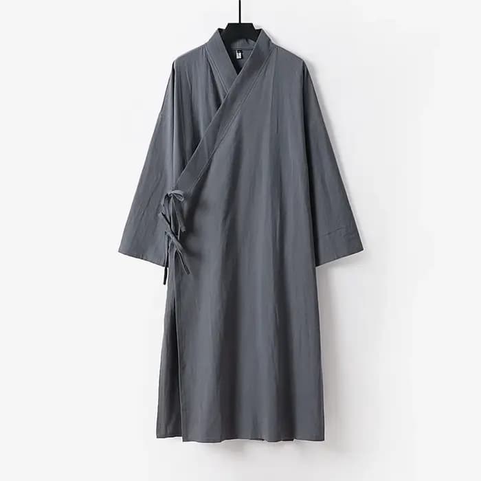 Kimono Cardigan de grande taille pour hommes, Yukata Haori, longue robe de bain, vêtements traditionnels japonais, Costume de samouraï ample en coton et lin