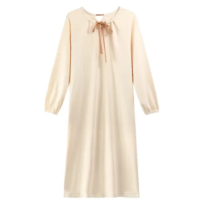 Grande taille M-4XL femmes chemise de nuit 100% coton à manches longues
