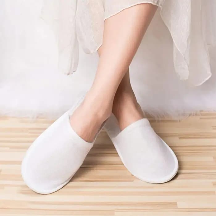 Pantoufles de spa en peluche brossée pour hommes et femmes