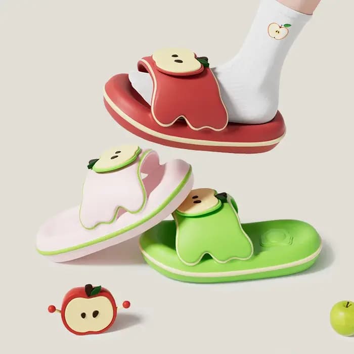 Pantoufles à plateforme tarte aux pommes pour femmes et hommes