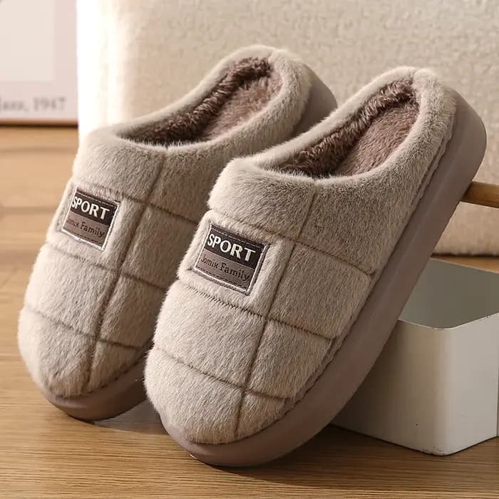 Pantoufles d'hiver larges pour hommes – Semelle épaisse avec confort nuage