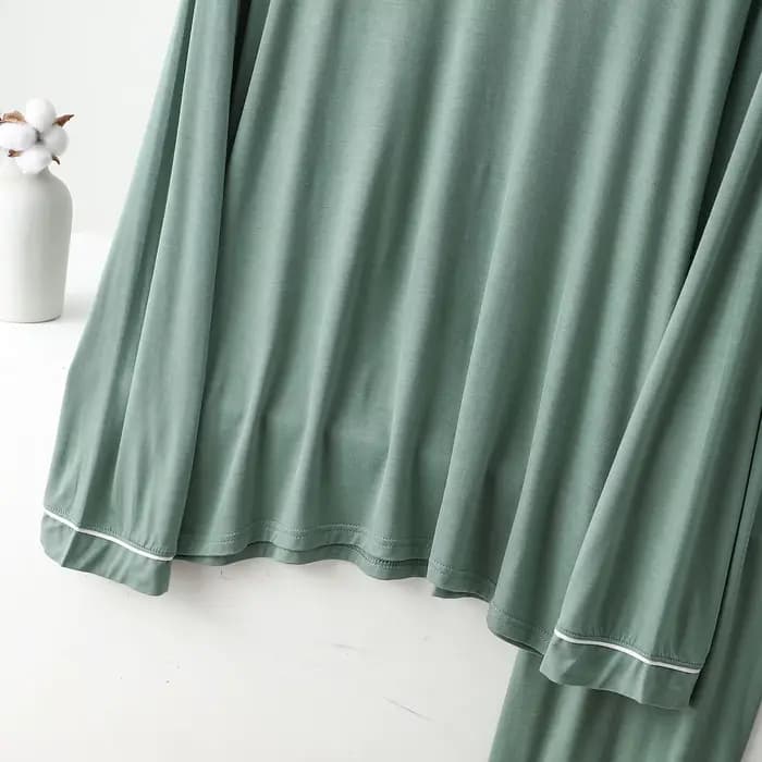 Printemps automne Pyjamas pour hommes nouveau Modal à manches longues chemise pantalon costume vêtements de nuit amples