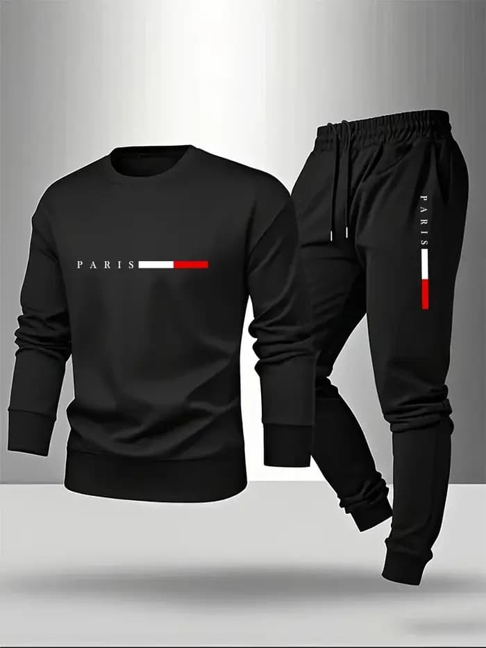 Offres Spéciales – Survêtement Homme Décontracté à Manches Longues – Vêtements de Sport d'Extérieur pour Jogging – Collection 2026 – Haut et Pantalon Sportifs (Pièce Unique)