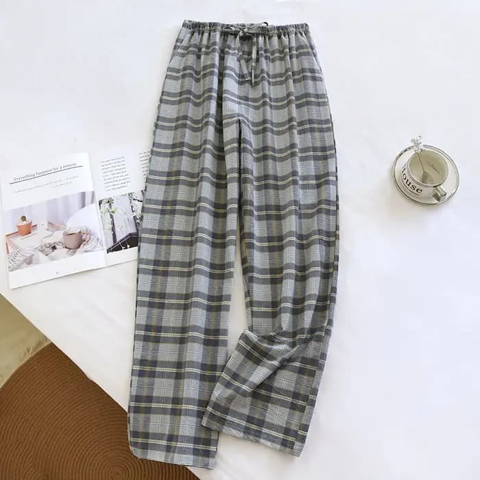 Pantalon de pyjama en coton à carreaux pour hommes, long surintendant ser pour le printemps et l'été, style fin, grande taille, pantalon ajusté