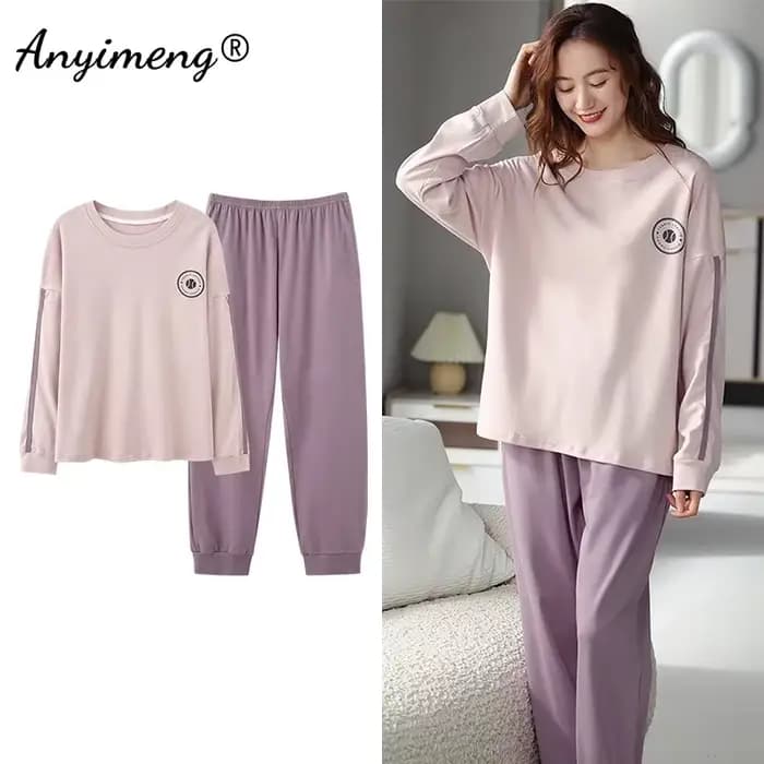 Ensemble de pyjama en coton à imprimé floral pour femmes