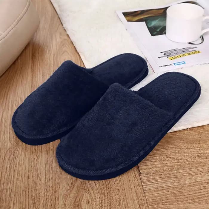 Pantoufles d'hiver chaudes pour hommes, chaussures en peluche pour chambre à coucher, sol de maison,