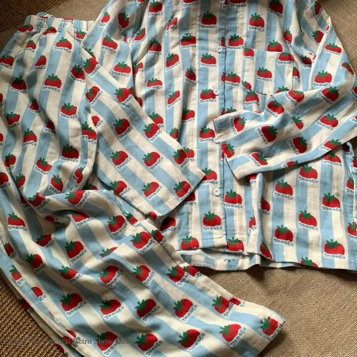 Doux mignon dessin animé 2 pièces Pyjamas ensemble printemps automne nouveau coton Pijamas costume femmes vêtements de