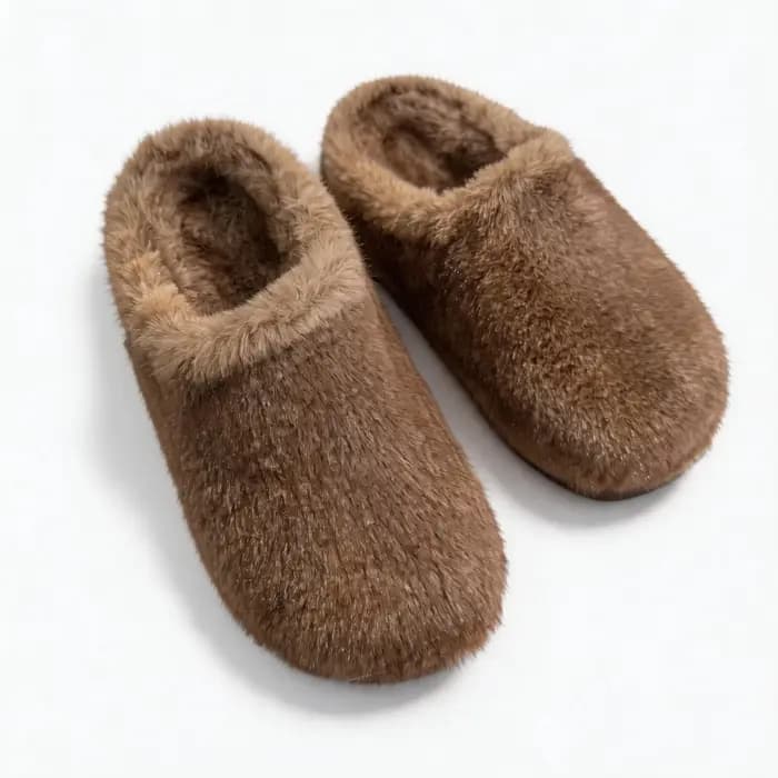 Pantoufles confortables en fourrure moelleuse pour femmes