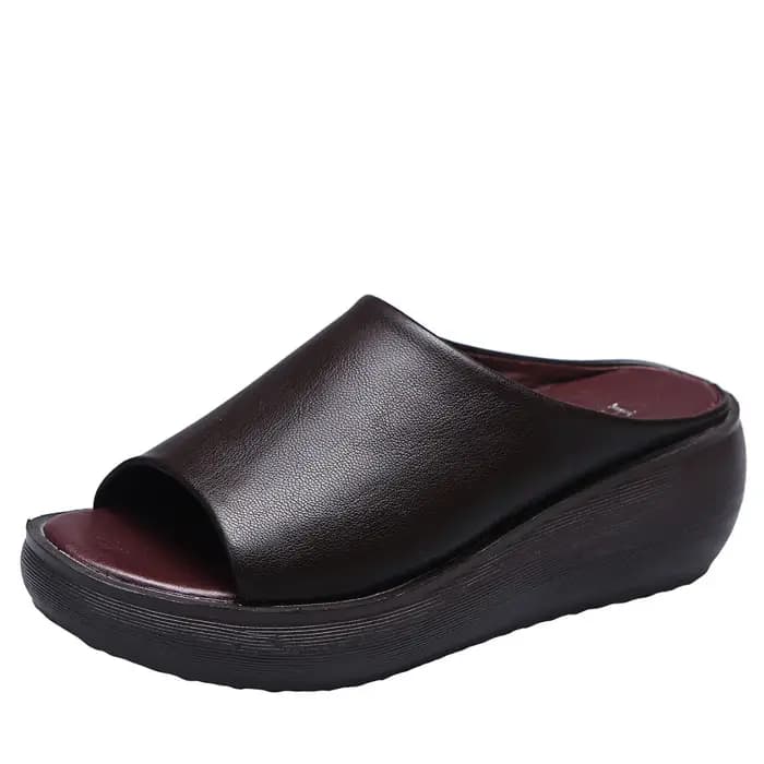 Pantoufles à plateforme Peep Parker optique pour femmes