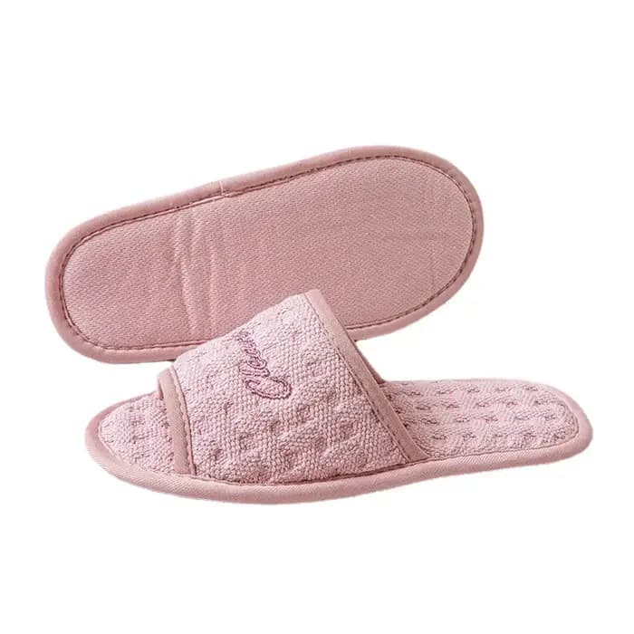 Chaussons d'intérieur décontractés en coton pour femmes, modèle 2025, sandales ouvertes élégantes et légères pour l'été, chaussures plates pour dames, taille unique.