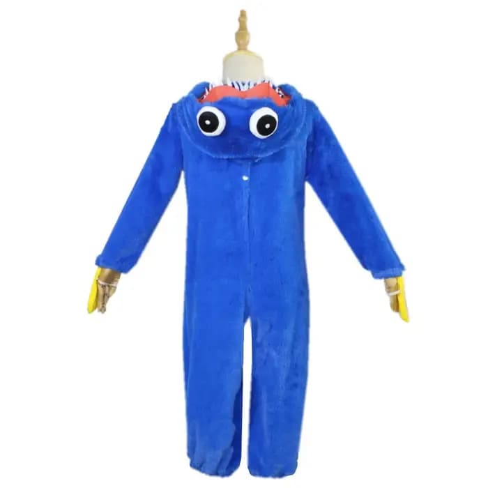 Costume de Jeu de Monstre à Bouche Bleue pour Halloween Combinaison Kigurumi en Peluche Cadeau de Noël pour Enfant Vente en Gros