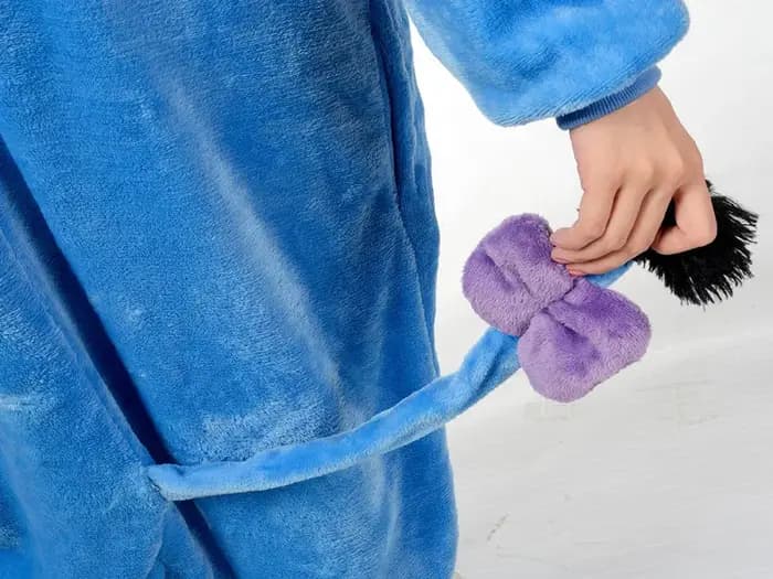 Bourriquet Onesies Kigurumi Cosplay Costume Animal bleu âne pyjamas adultes combinaisons Homewear Halloween tenues fermeture éclair