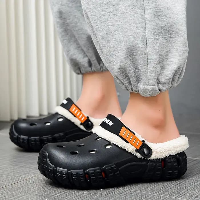Mode hommes hiver pantoufles chaud fourrure chaussures de jardin couples