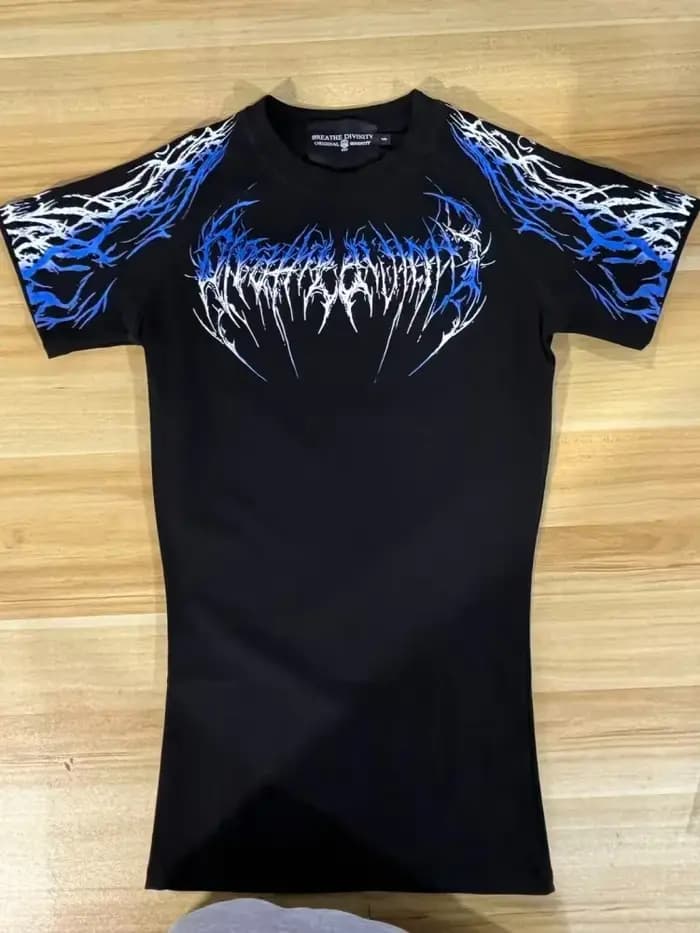 Breathedivinity Vêtements ajustés à haute élasticité - T-shirt de course et d'entraînement pour hommes