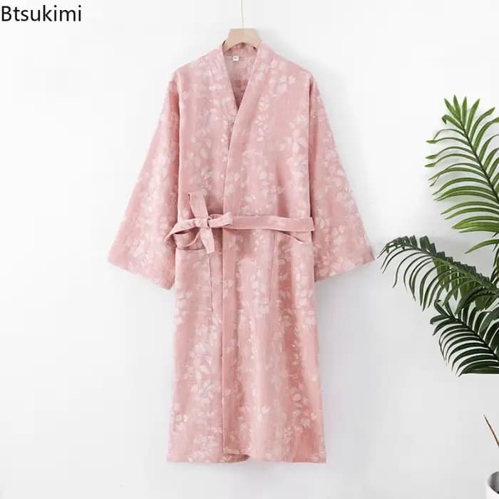 Chemise de nuit en coton et lin pour femmes