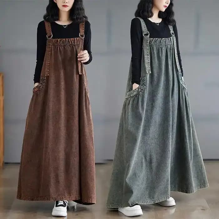 Robe en jean pour femme, style salopette, sans manches, délavée, vintage, robe d'été, streetwear, robe longue