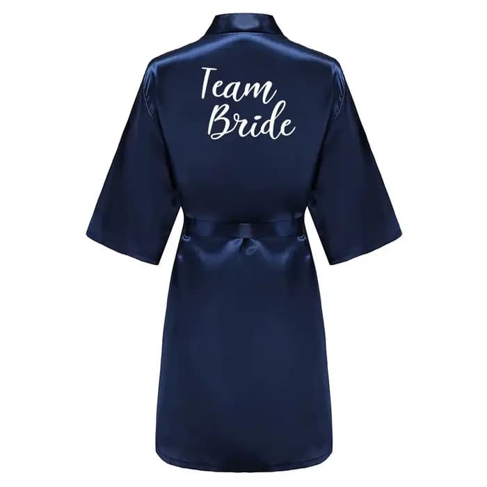 Robes en Satin de soie grande taille peignoir de mariage mariée demoiselle d'honneur mère