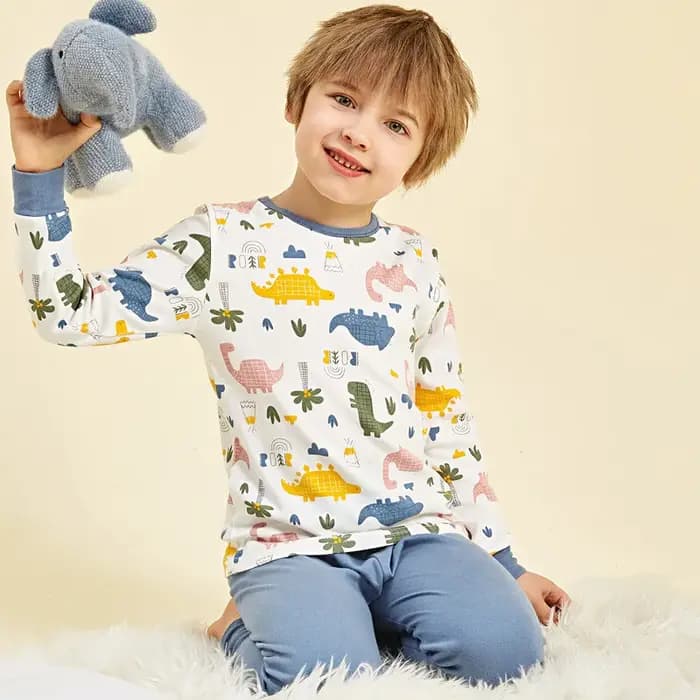 Enfant garçon Pyjamas pour 3-14 ans hiver à manches longues
