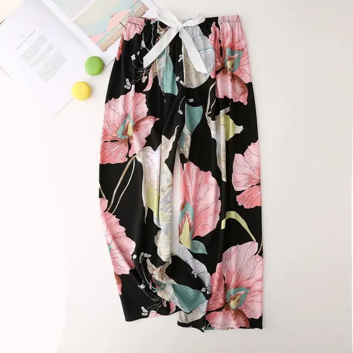 Short de pyjama d'été imprimé floral pour femme