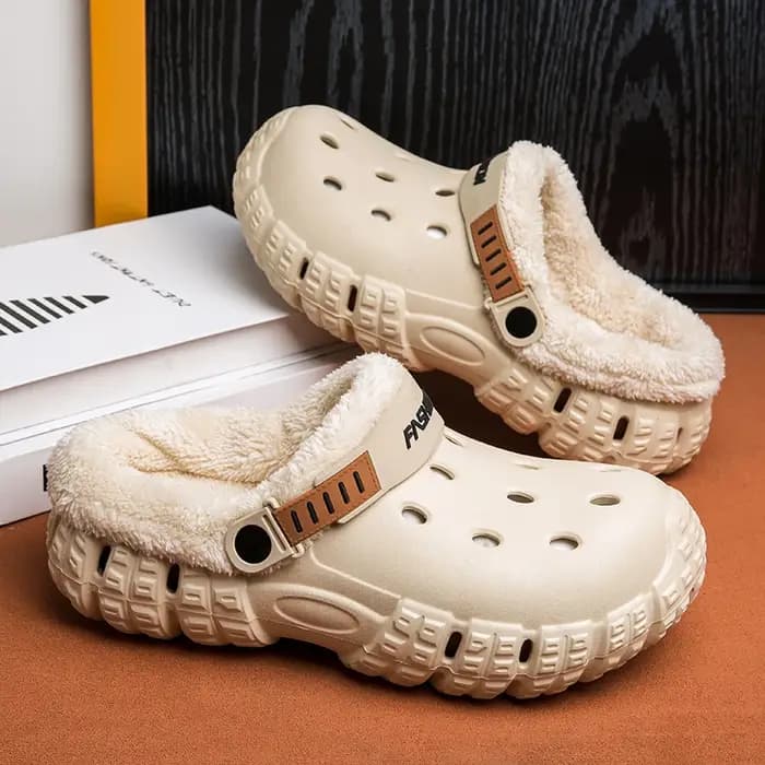 Mode hommes hiver pantoufles chaud fourrure chaussures de jardin couples
