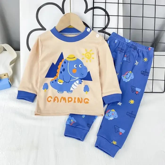 Ensemble pyjama pour enfants, garçons et filles, imprimé de dessin animé, t-shirt à manches longues, mignon, hauts avec pantalons, ensembles de vêtements de couchage pour bébés en bas âge, nouvelle co