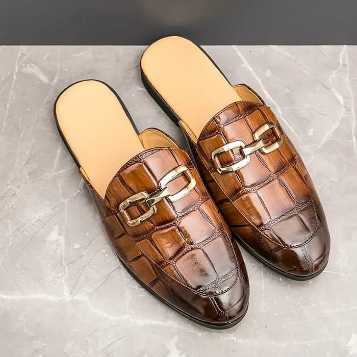 Nouvelles mules décontractées pour hommes, motif alligator, mocassins respirants, chaussures d'été t