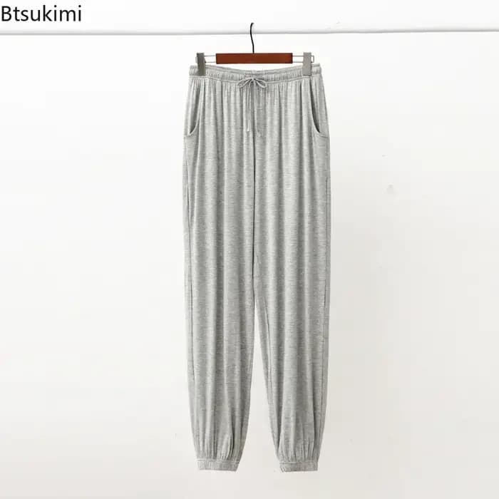 Nouveau Pantalon de Pyjama Homme 2026 – Ample, Décontracté, Couleur Unie, Confortable pour la Maison, le Yoga et la Détente