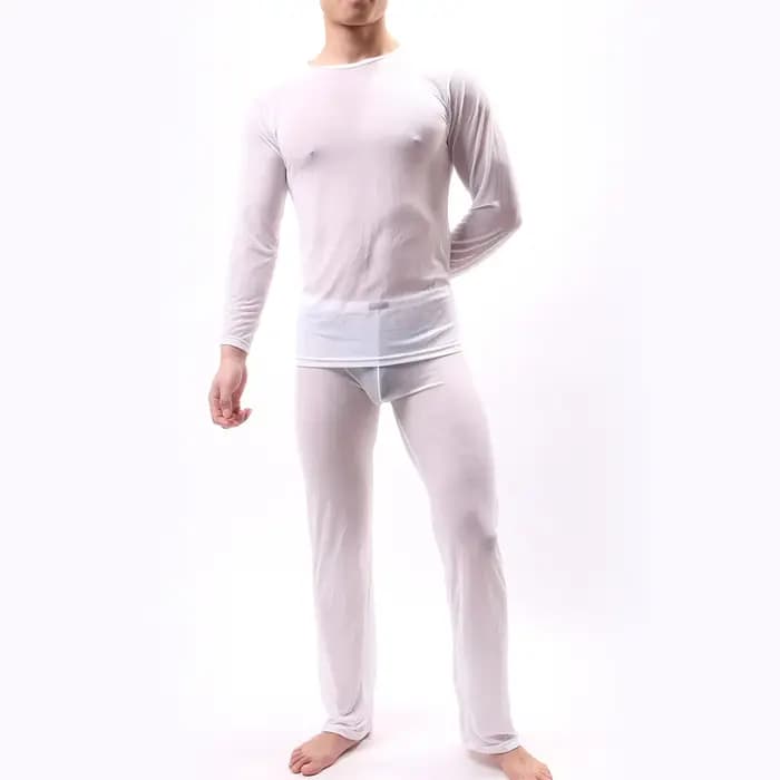 Ensemble pyjama en maille pour hommes – Vêtements de détente doux et respirants à séchage rapide