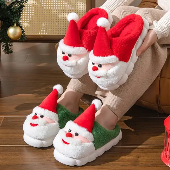 Pantoufles de noël en coton pour femmes et hommes