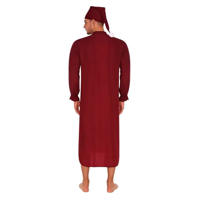 Chemises de nuit vintage pour hommes avec bonnets de nuit