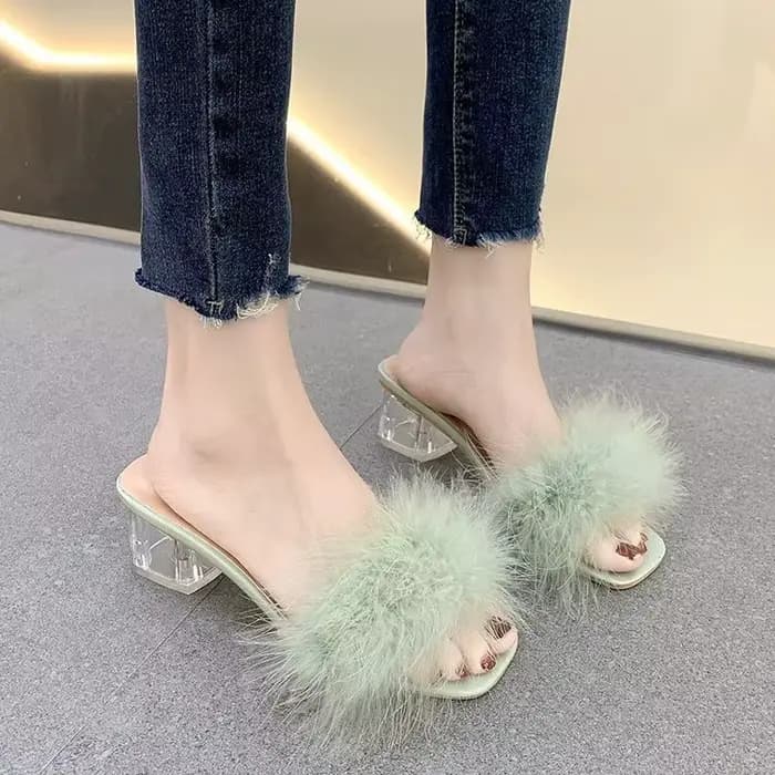 Mules carrées à talons hauts pour femmes