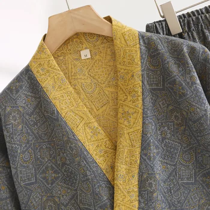 Ensemble pyjama Kimono de Style japonais pour hommes