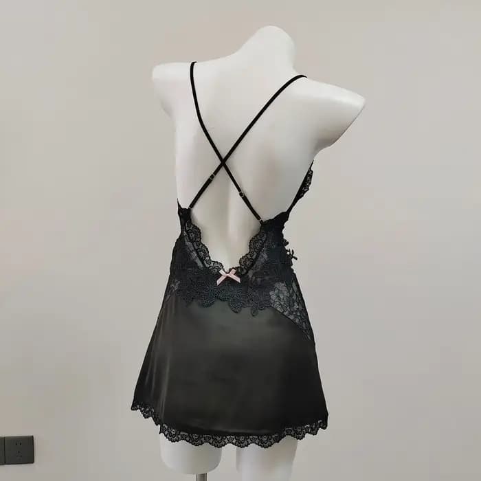 Chemise de nuit une pièce en V profond pour femmes
