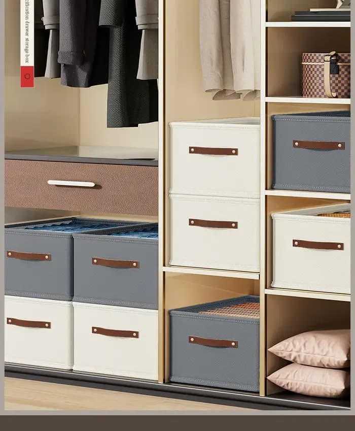 1 pièce Boîte de rangement en tissu Oxford pour vêtements et jouets