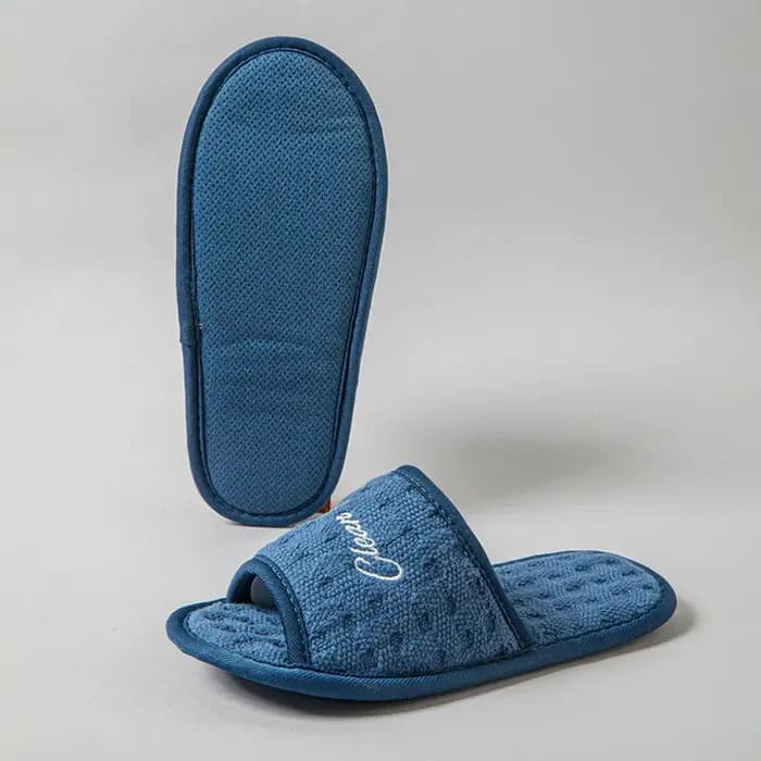 Chaussons d'intérieur décontractés en coton pour femmes, modèle 2025, sandales ouvertes élégantes et légères pour l'été, chaussures plates pour dames, taille unique.