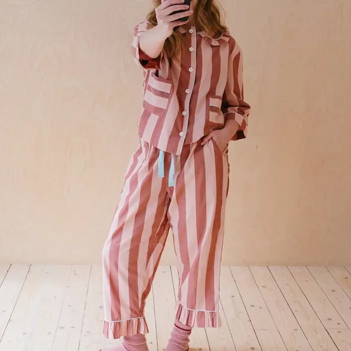 Ensemble pyjama rayé pour femmes