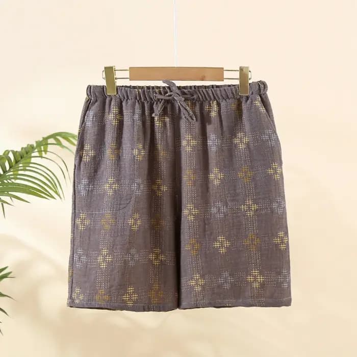 100% coton pyjamas pantalons pour hommes mode Plaid vêtements de nuit pour enfants homme Shorts de couchage décontracté