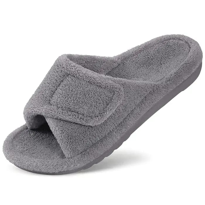 Shevalues hiver moelleux chaussons pour femmes avec soutien de la voûte plantaire sans lacet semelle souple