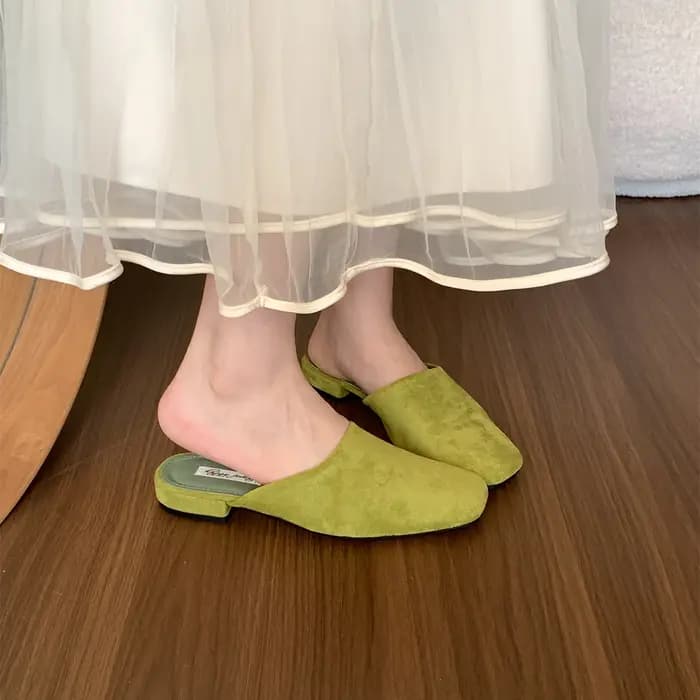 Bailamos-Pantoufles de Luxe à Talons Bas pour Femme