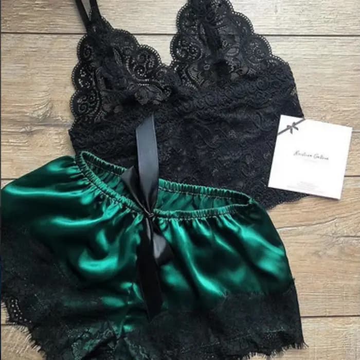 Ensembles de pyjama Pyjamas sexy pour femmes 2 pièces Top Shorts Ensemble Vêtements de nuit