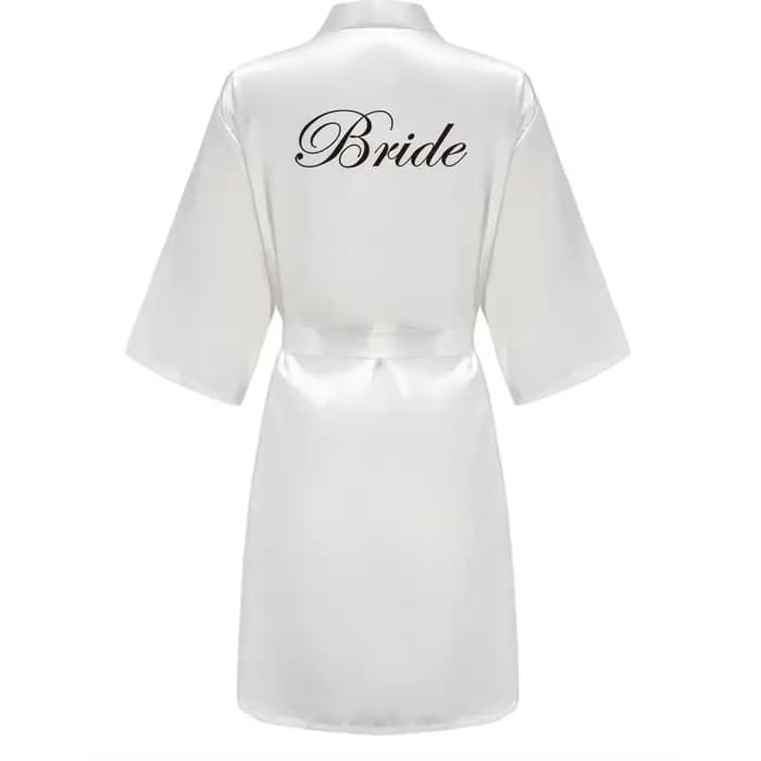 Nouveau Caramel peignoir mariée Satin Robe femmes se marier mariée poule fête sœurs Sqaud mère maria