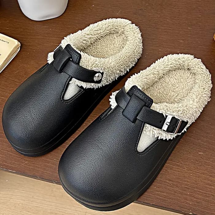 Pantoufles Birken à doublure en peluche pour femmes