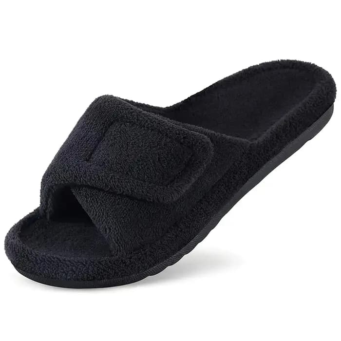Shevalues hiver moelleux chaussons pour femmes avec soutien de la voûte plantaire sans lacet semelle