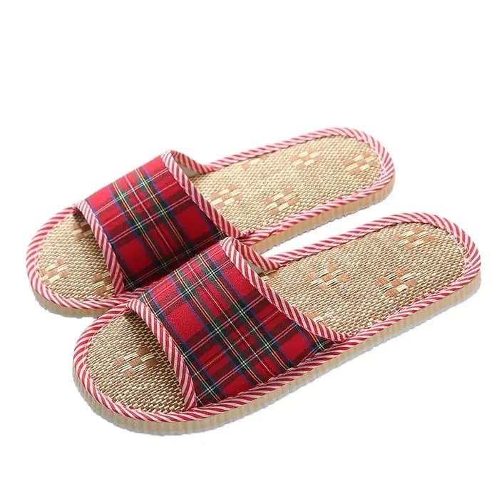 Chaussons d'intérieur en lin pour l'automne et l'hiver