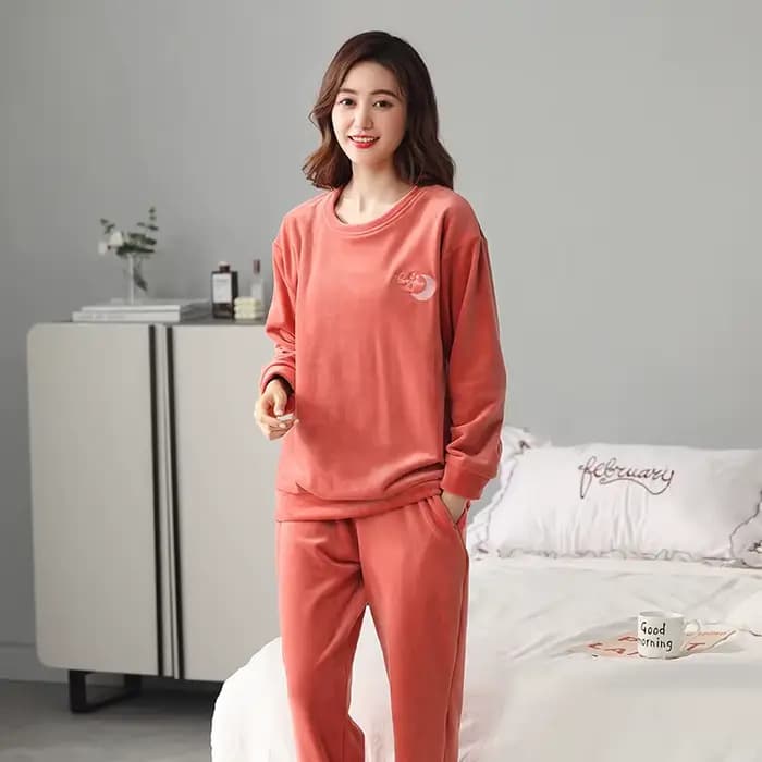 Femmes pyjama ensemble chaud vêtements de nuit en flanelle femme hiver épais Pijamas