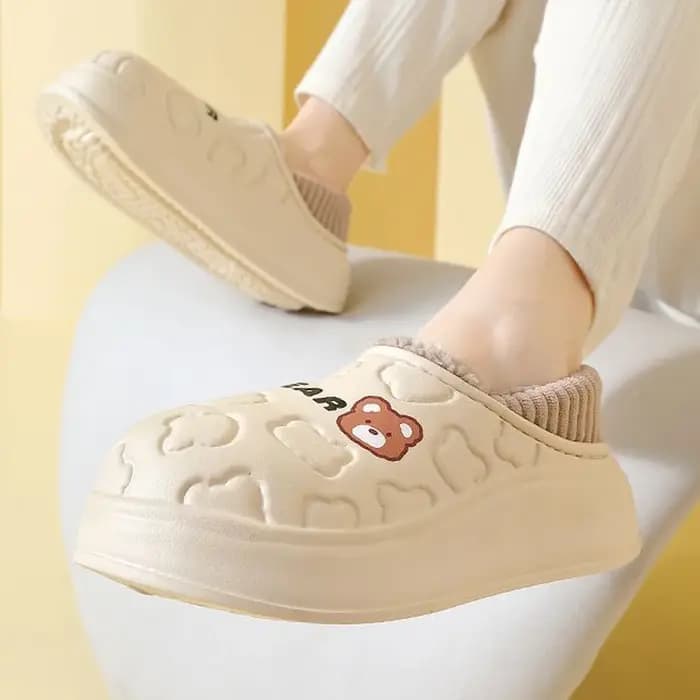Pantoufles imperméables en coton pour femmes et hommes