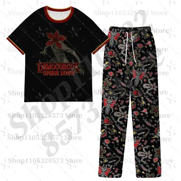 Nouvel ensemble de pyjama Demogorgon Monster Story à manches courtes et pantalon